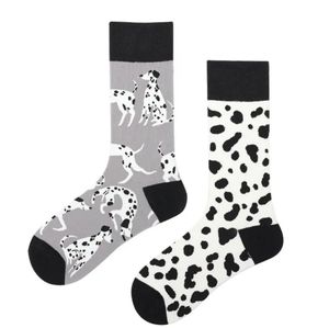 Asymmetrical Mismatched Dalmation Socks